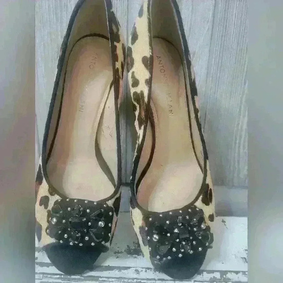Antonio Melani Cheetah fur heels. Size 6.5. - Picture 1 of 12